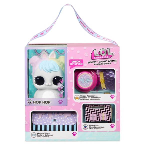 LOL Surprise Big Pet Hop Hop Doll With 15 Surprises